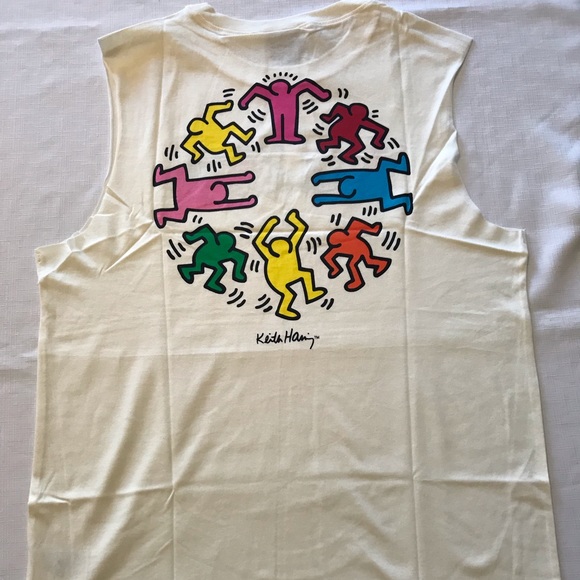 KEITH HARING Print on Both sides Muscle Shirts NEW S, M, L, XL, XXL NWT - Picture 9 of 13